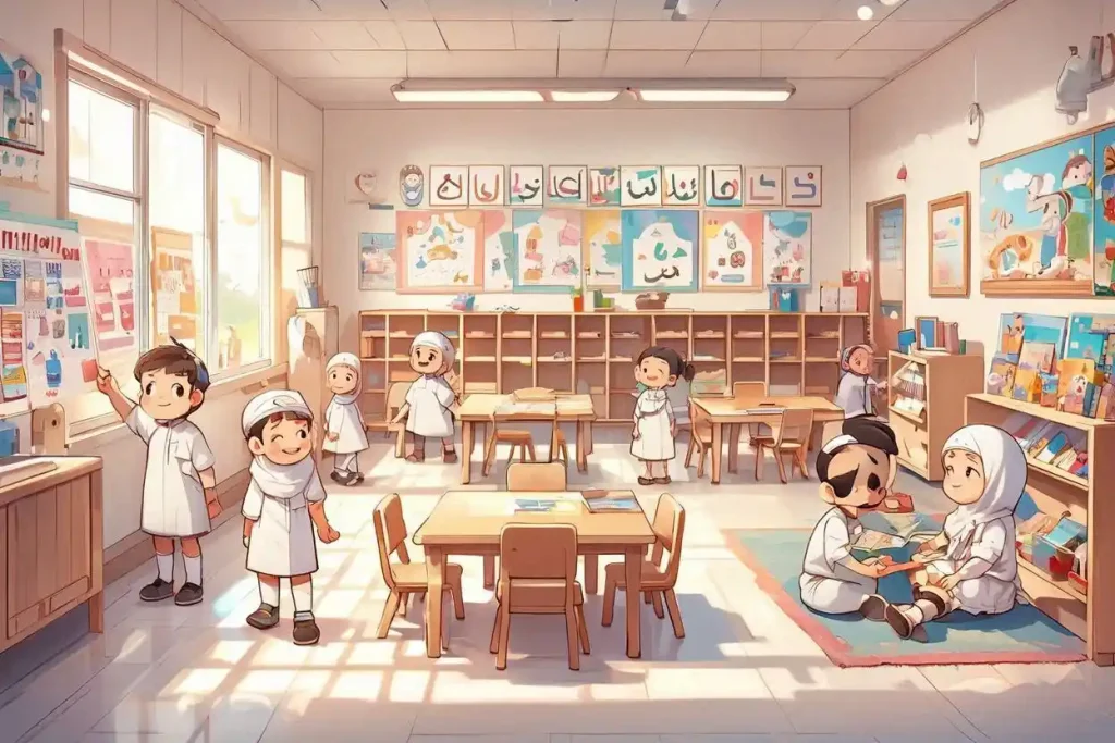Ruang belajar nyaman dan colorful di TK Jogja dengan suasana ceria dan edukatif untuk anak usia dini