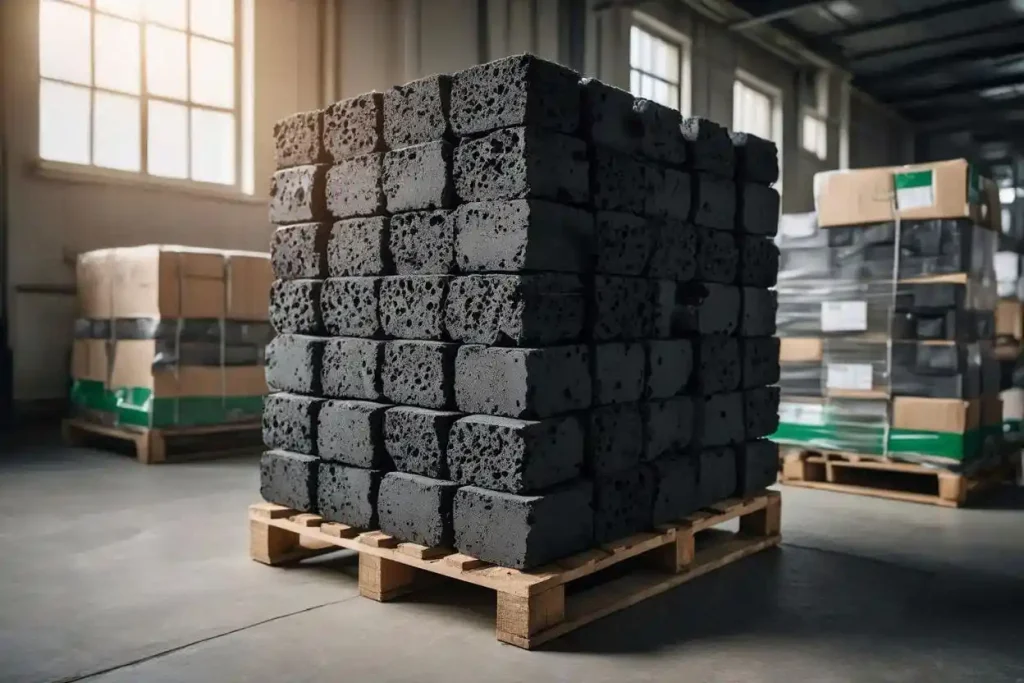 coconut charcoal briquettes cubes ready for export