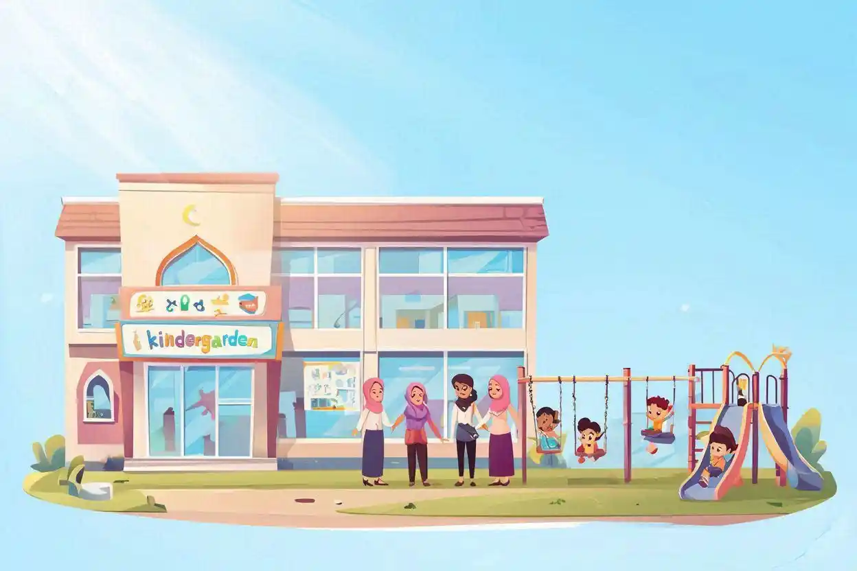 Ilustrasi TK dengan fasilitas lengkap di Jogja dan area bermain anak