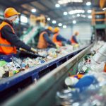 penggunaan conveyor untuk sortir sampah